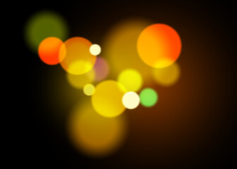 Bokeh Photo Overlay on Black Background. Beautiful Soft Light Bokeh Effect. Ideal for Photography, Graphic Design, and Video Editing.