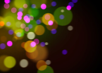 Bokeh Photo Overlay on Black Background. Beautiful Soft Light Bokeh Effect. Ideal for Photography, Graphic Design, and Video Editing.