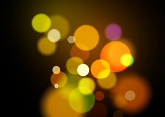 Bokeh Photo Overlay on Black Background. Beautiful Soft Light Bokeh Effect. Ideal for Photography, Graphic Design, and Video Editing.