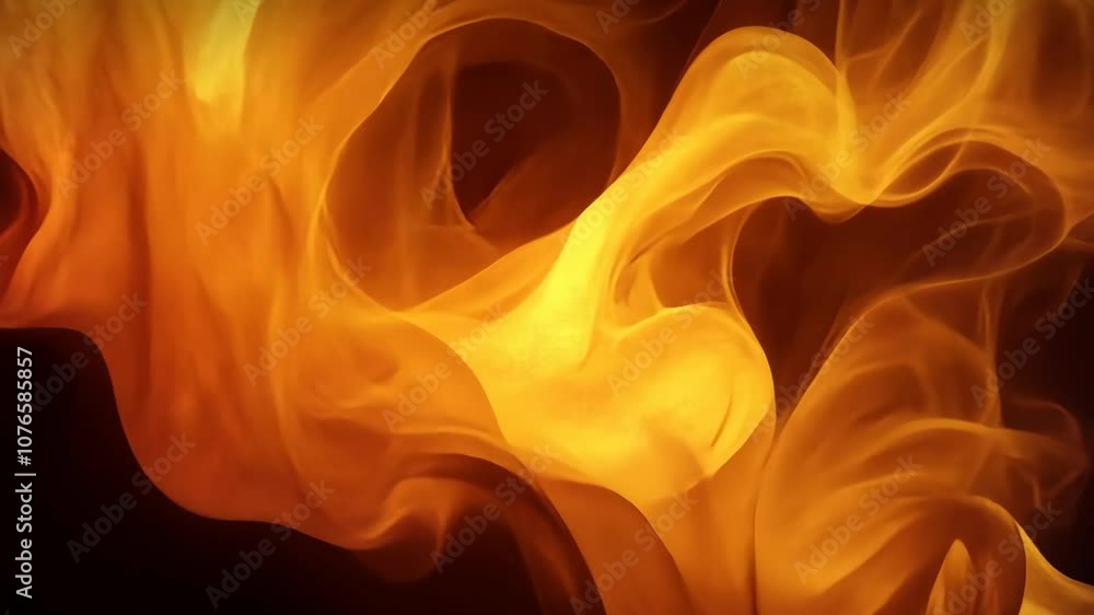 Aufkleber abstract flames dance in the dark, creating a mesmerizing display of light and movement