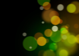 Bokeh Photo Overlay on Black Background. Beautiful Soft Light Bokeh Effect. Ideal for Photography, Graphic Design, and Video Editing.