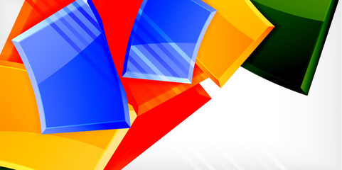 Vector abstract color geometric shapes. Illustration For Wallpaper, Banner, Background, Card, Book Illustration, landing page