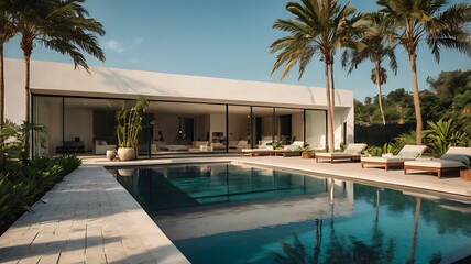Fototapeta premium swimming pool in hotel