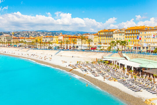 Nice city coastline and promenade des Anglais, Cote D'Azure, French Riviera
