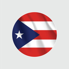 Fototapeta premium Puerto rico national flag circle sign vector
