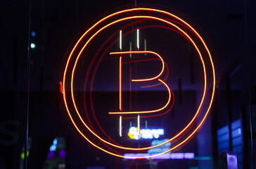 street neon sign at night 