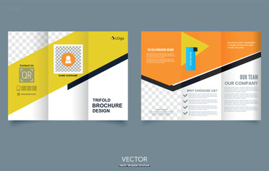 Business trifold brochure design . Cover Design Vector template set Brochure, Annual Report, Magazine, Poster, Website,