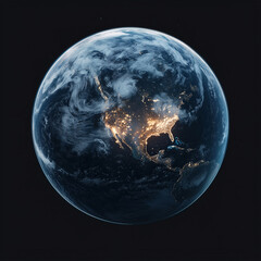 Planet Earth globe isolated