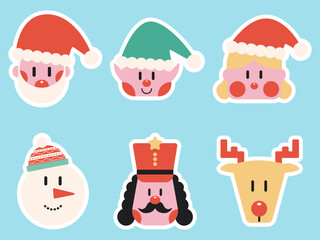 Christmas elements vector set Isolated editable