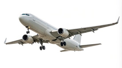 Obraz premium A sleek, modern airplane is captured in flight