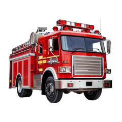 fire truck isolated on white