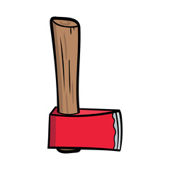Vector illustration of an axe shaped as the letter L, perfect for lumberjack or horror designs