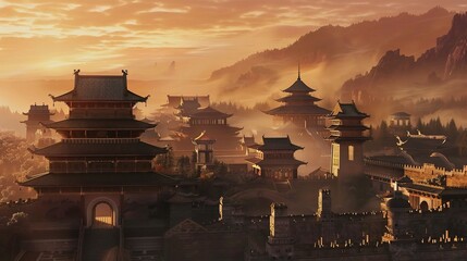 Unfolding the Splendid Tapestry: Conceptual Diagram of Chinese Architectural Background Revealed