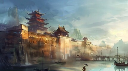 Unfolding the Splendid Tapestry: Conceptual Diagram of Chinese Architectural Background Revealed