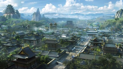 Unfolding the Splendid Tapestry: Conceptual Diagram of Chinese Architectural Background Revealed