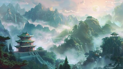 Unfolding the Splendid Tapestry: Conceptual Diagram of Chinese Architectural Background Revealed