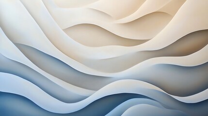 Obraz premium Abstract White and Blue Wavy Pattern