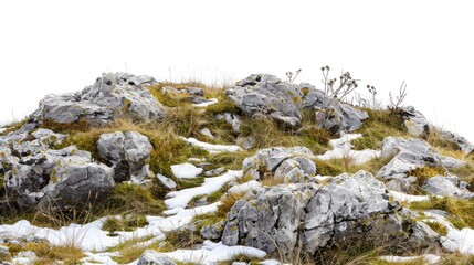 Obraz premium Rocky snowy mountain landscape