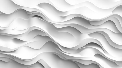 Fototapeta premium Abstract White Wavy Lines Background