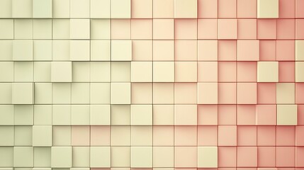 Fototapeta premium Abstract Wall of Pastel Square Tiles with Subtle Color Gradient
