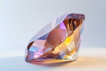 Isolated fancy diamond on a white background. Generative Ai