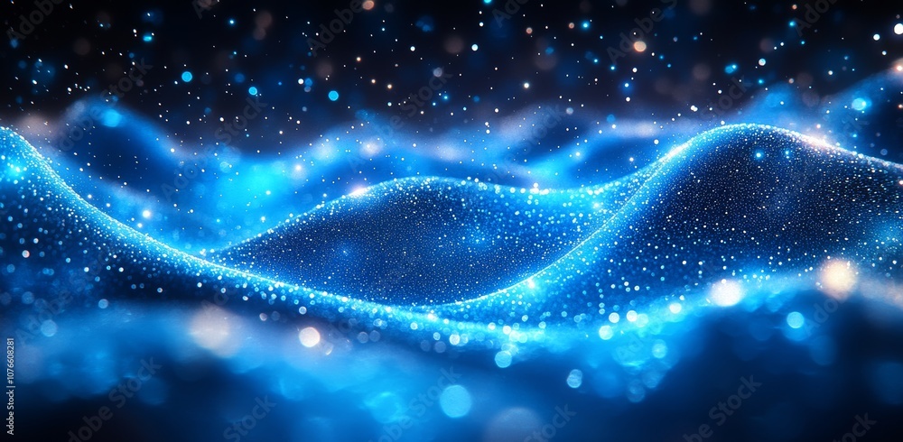 Poster background with abstract line art moving in various directions on a gradient background. illustratio