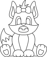 Fox Baby Pacifier Animal Vector Graphic Art Illustration