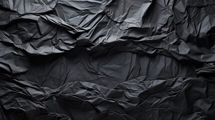Obraz premium Crumpled black paper background