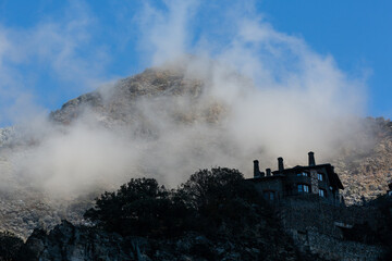 Fototapeta premium old city in Andorra at winter day