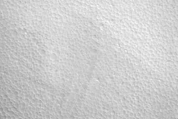 Texture of High magnification white styrofoam foam block smooth surface