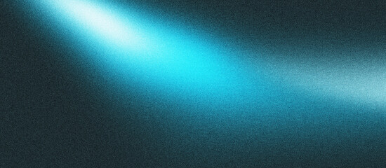 Grainy black-blue gradient background with blazing black-blue light and noise texture effect banner in the background