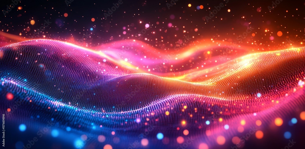Aufkleber hi-tech digital background with dark purple hexagonal pattern. modern illustrations.