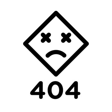 404 Error icon Vector flat thin line illustration