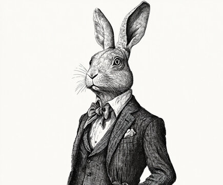 Hare, rabbit, sketch. Vintage retro print, wild hare, farm rabbit sketch ink pencil style drawing, linear drawing, engrave old school. Sketch artwork silhouette wild hare, farm rabbit. Illustration