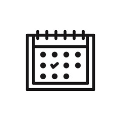 Appointment icon Vector flat thin line illustration