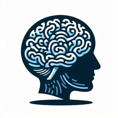Obraz premium human head with brain, 3d illustration.