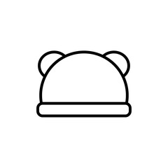 Baby hat icon Vector flat thin line illustration