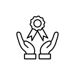 Benefits icon Vector flat thin line illustration