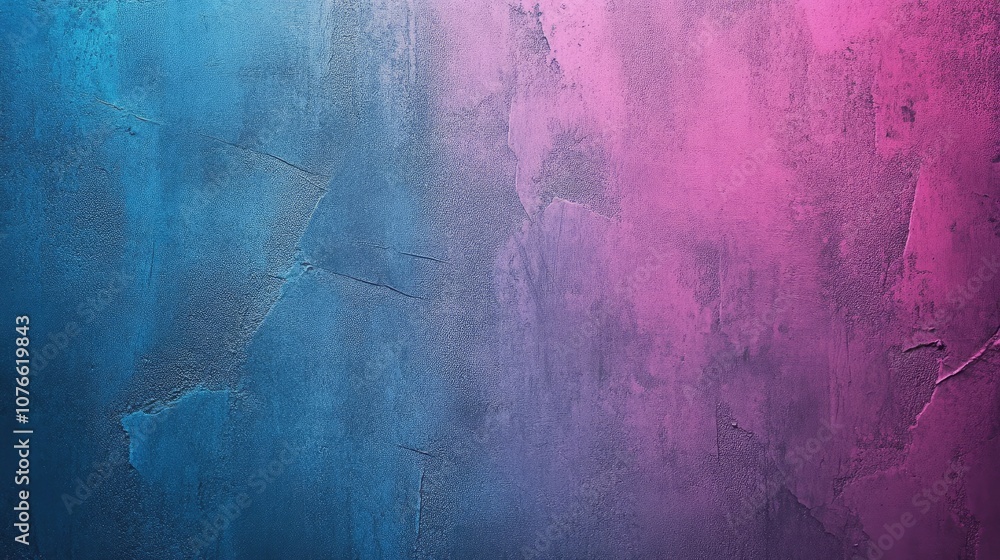 Poster a textured wall with a blue and pink ombre effect, creating a soft, ethereal backdrop. the wall's ro