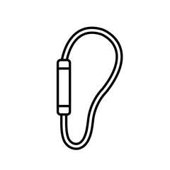 Carabiner icon Vector flat thin line illustration