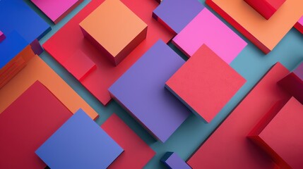 Obraz premium Abstract Geometric Shapes and Colors
