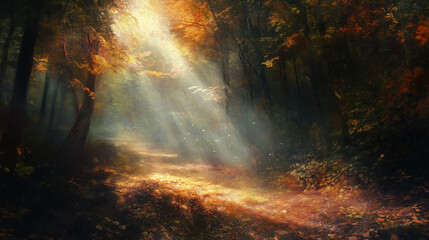 Obraz premium Caven of light in September