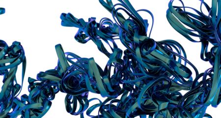 Abstract Blue Ribbon Sculpture