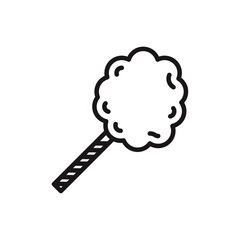 Cotton candy icon Vector flat thin line illustration