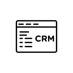 CRM icon Vector flat thin line illustration