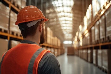 Logistics professional oversees warehouse operations, ensuring efficient supply chain management.