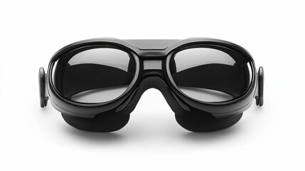 Black Motorcycle Goggles with Clear Lenses and Foam Padding