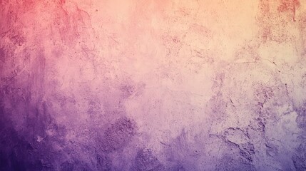 Fototapeta premium Subtle yet high-grain texture on a soft gradient that starts with a warm pink and fades into muted purple, evoking a dreamy atmosphere,