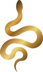 Golden snake silhouette design
