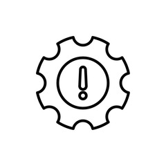 Failure icon Vector flat thin line illustration